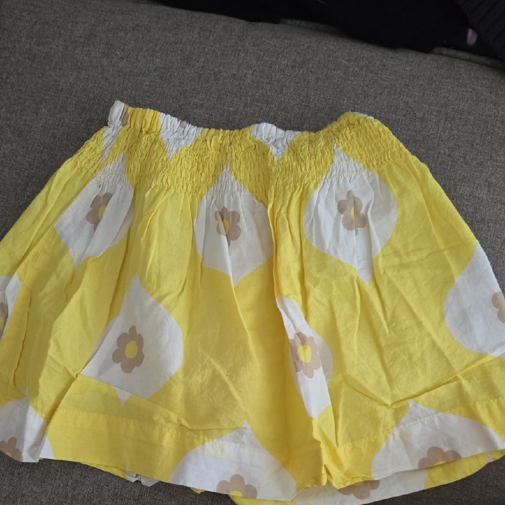 Carter's Yellow and White Floral Mini Skirt